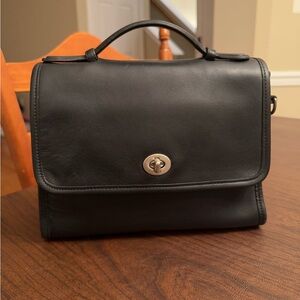 💙SOLD - Vintage Coach Court Bag w/ Nickel Hardware